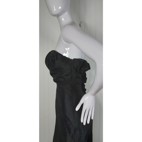 Jim Hjelm Ocassions strapless dress size 12 black strapless gown maxi length - Picture 3 of 13